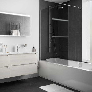 26871 SALGAR Душевая перегородка HEAVEN BATH Walk в ванну с антиизвестковым покрытием Fuméto 400x 1500 мм