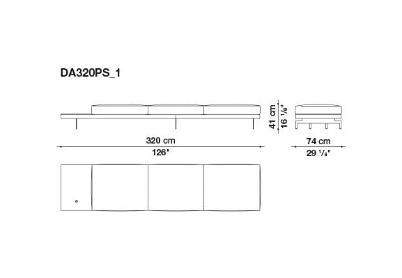 3-местный тканевый диван с полуостровом B&B Italia док ARCH-00061121 - Вид №116