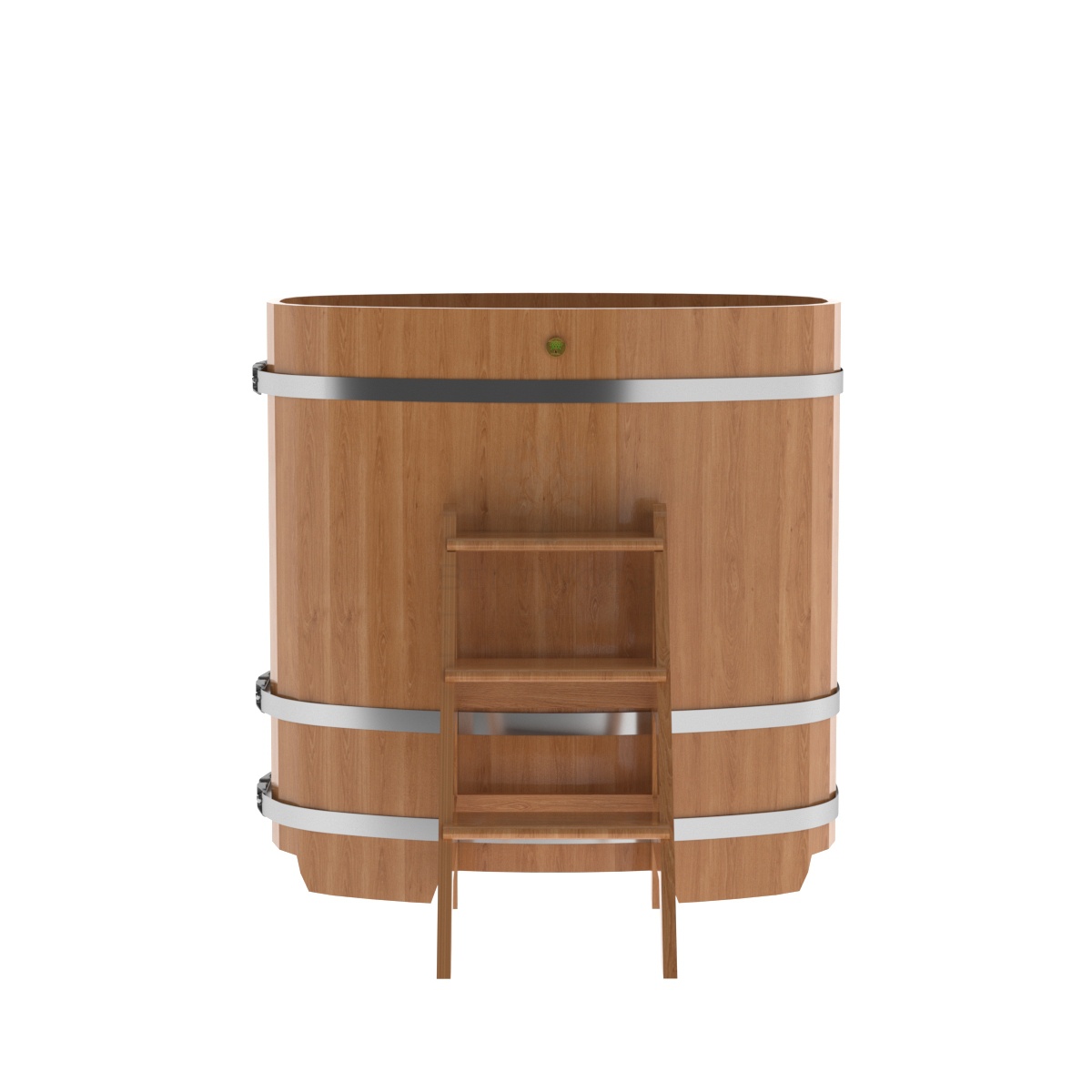 1260 Купель овальная из дуба 0,76х1,16х1,2 натуральная Alyarus  - Вид №3