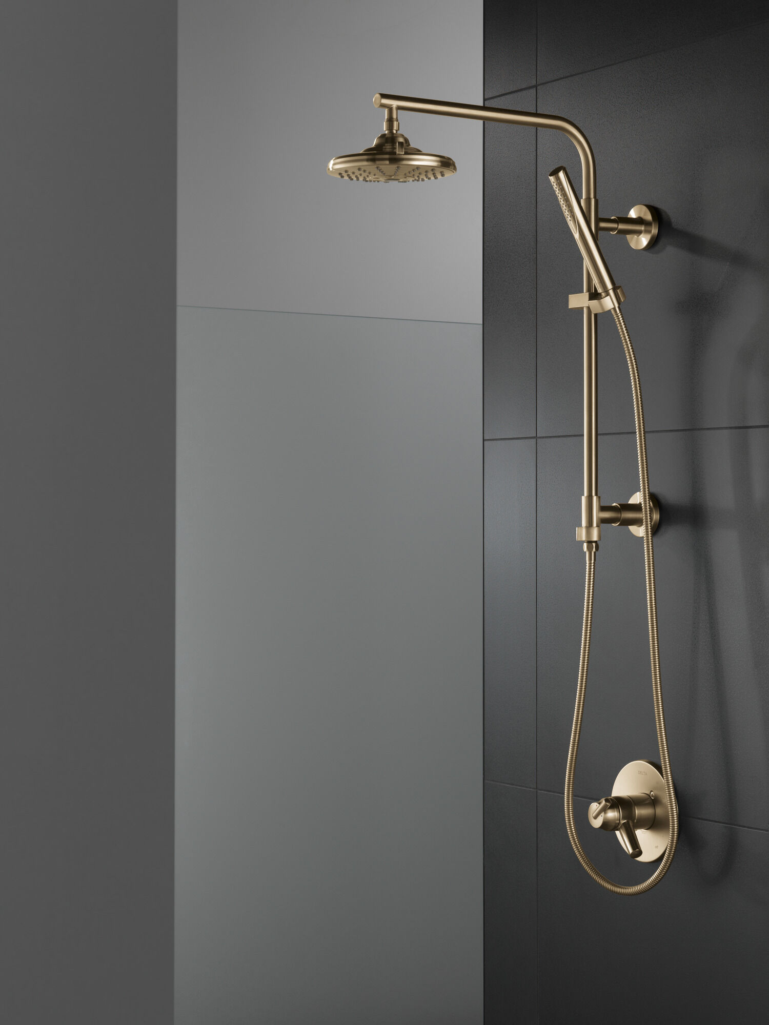 58810-CZ Душевая колонна 18 дюймов, круглая Delta Faucet Universal Showering Шампанское бронза  - Вид №7