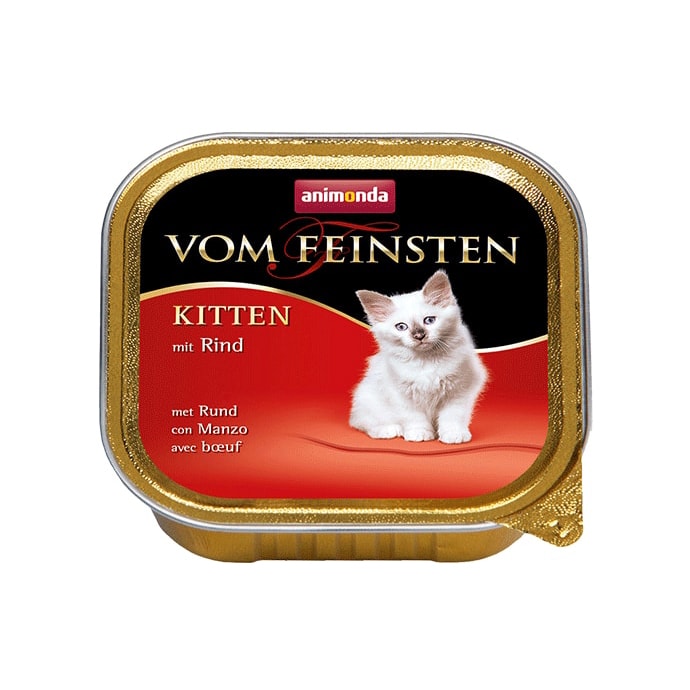 ПР0004554 Корм для котят Vom Feinsten говядина конс. 100г Animonda 