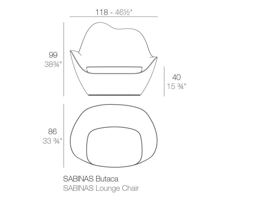 Светящееся садовое кресло из полиэтилена Vondom Sabinas ARCH-00058486 - Вид №7