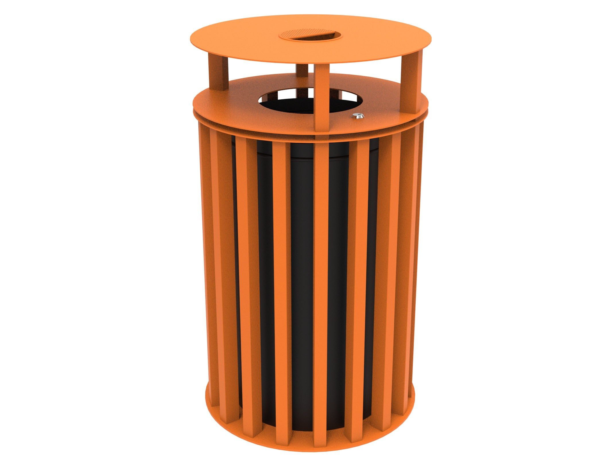 Оцинкованная стальная корзина для мусора с пепельницей Lazzari Динамо ARCH-00058102 - Вид №2