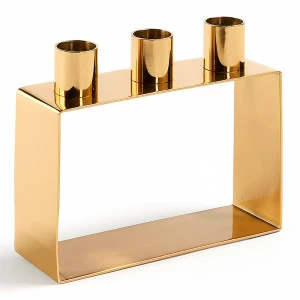 Подсвечник металлический на 3 свечи латунь Poeme от La Forma LA FORMA  342955 Золото