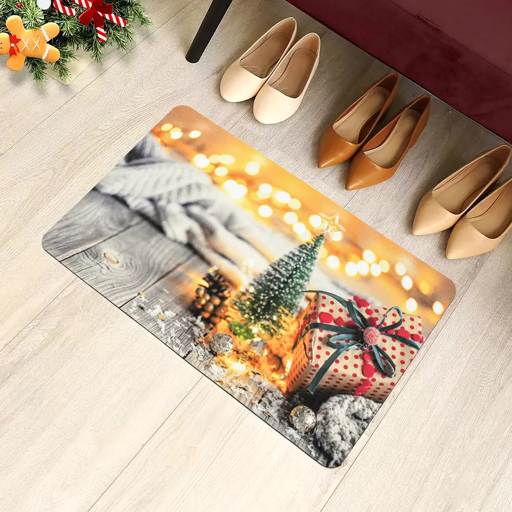 Коврик декоративный полиэстер Новогодняя феерия 45x75 см 89370651 STLM-2141064 Santreyd 