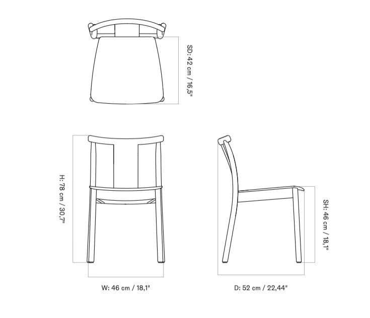 Дубовый стул с подлокотниками Audo Copenhagen Merkur ARCH-00029565 - Вид №10