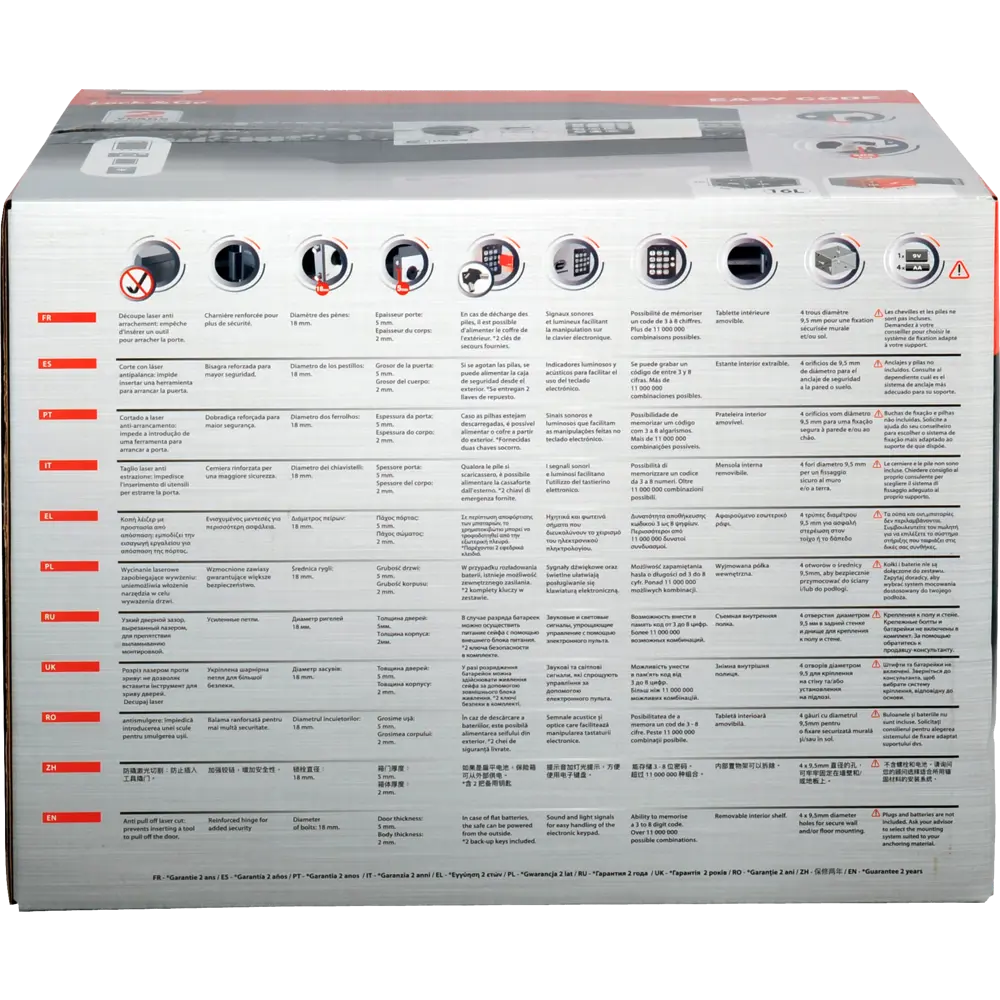 Сейф мебельный Standers N2 с электронным замком сталь 16 л STLM-2167791 - Вид №6