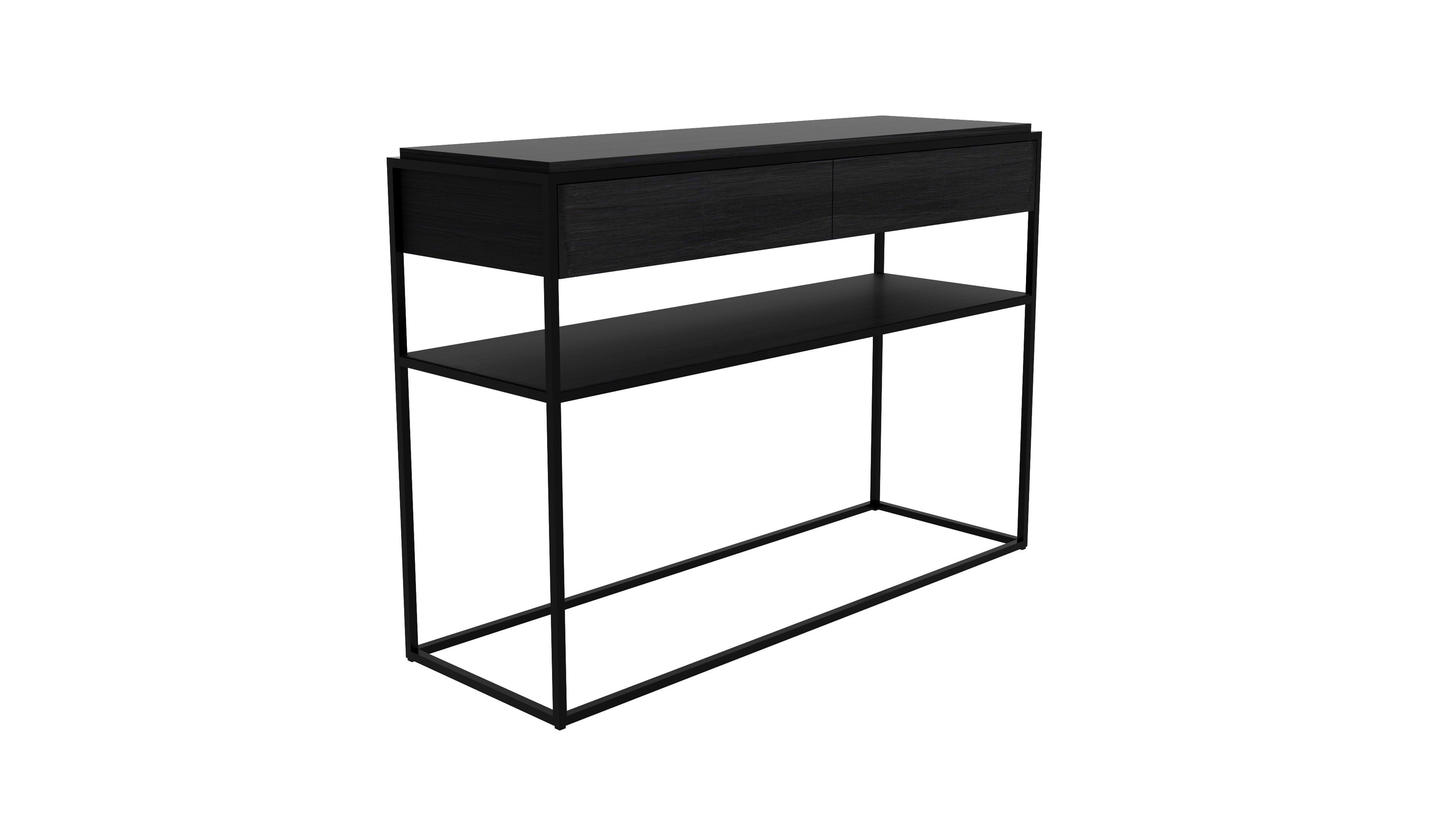 Прямоугольная дубовая консоль с ящиками Ethnicraft Monolit ARCH-00115539 - Вид №3