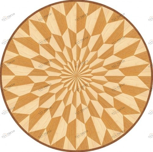 Художественный паркет Da Vinci Розетка 26-209 Дуб Селект (Гладкая) х1000диаметр мм 260090209