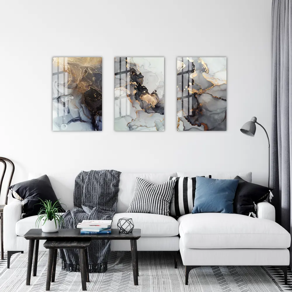 Картина на стекле «Белый акрил 1» 40x60 см 82977335 STLM-2096260 ARTABOSKO  - Вид №6