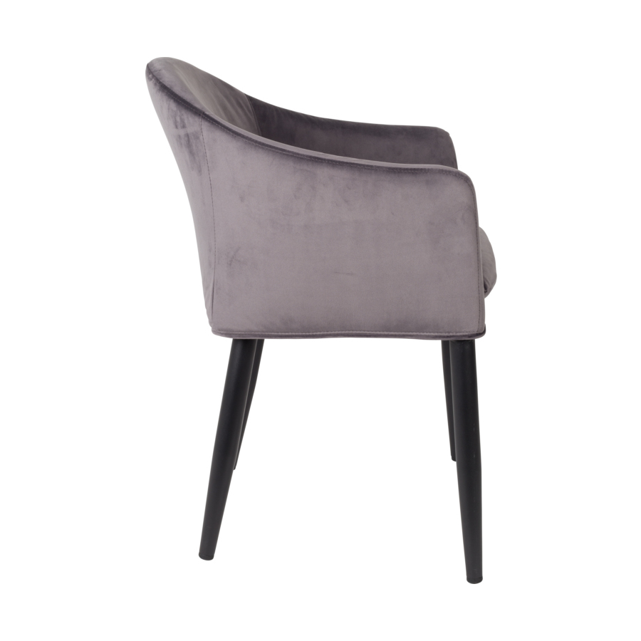 Кресло Catelyn серое White Label Living 1200162 - Вид №3