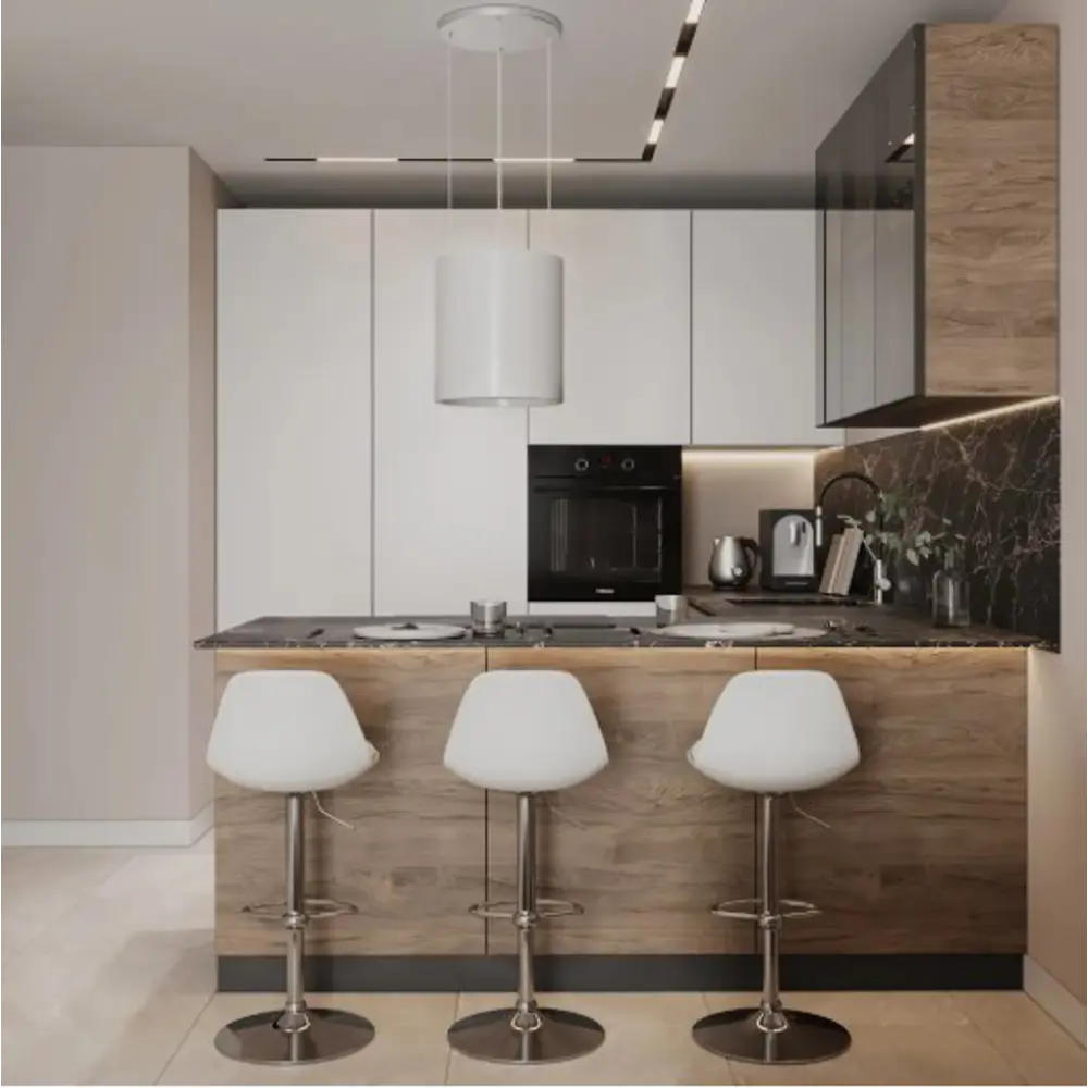 Столешница кухонная Мрамор 120x60x1.6 см HPL-пластик цвет черный Santreyd STLM-2185078 - Вид №8