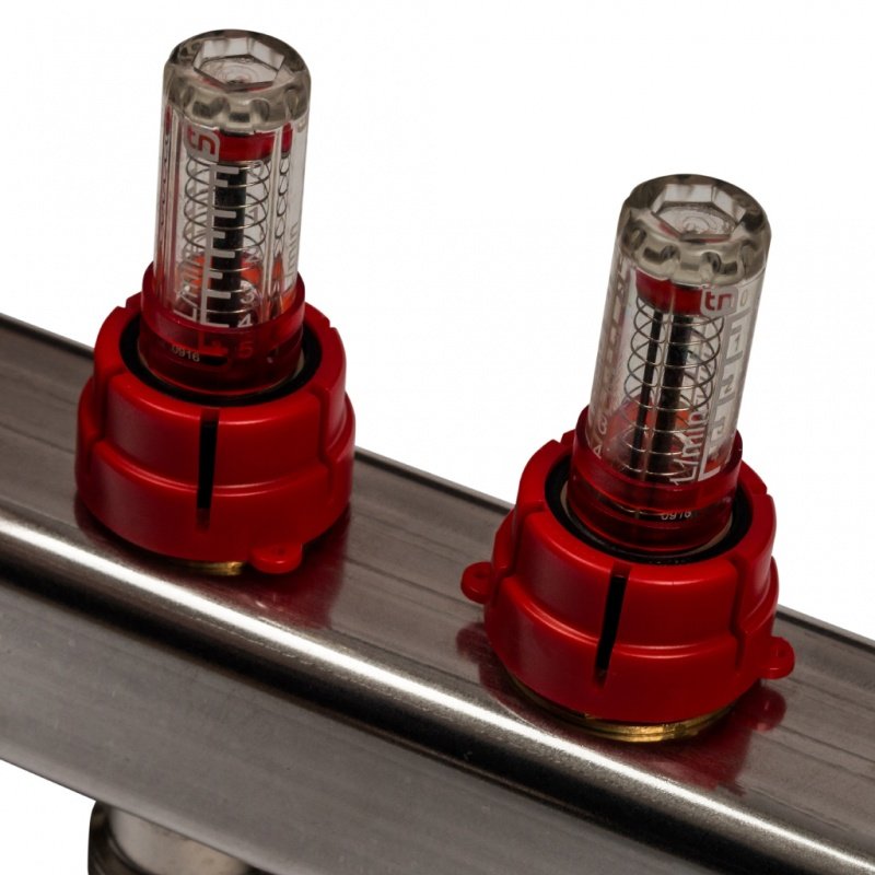 Коллектор из нержавеющей стали на 11 вых. с расходомерами STOUT SMS0917000011 - Вид №5