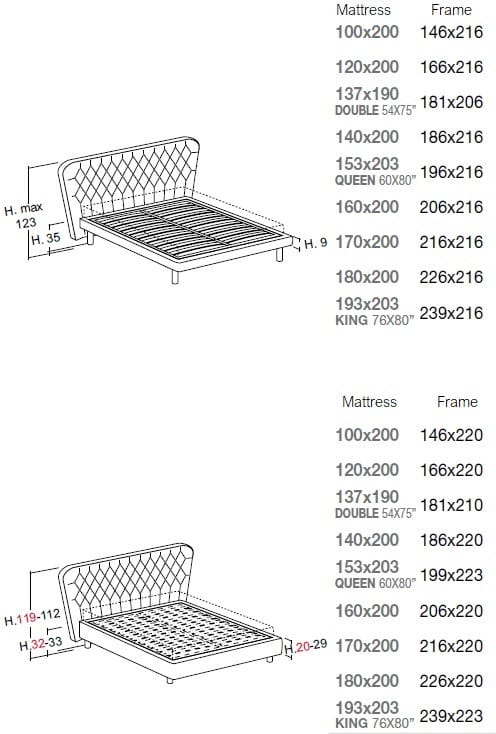 Двуспальная кровать с капитонным изголовьем Bolzan Selene ARCH-00121341 - Вид №9