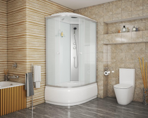 Душевая кабина NG- 7310-14R (1200х800х2150) высокий поддон(40см) стекло МАТОВОЕ