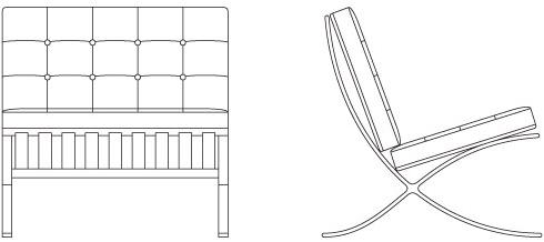 KNOLL Кожаное кресло Barcelona® sun-id-1405480 - Вид №8