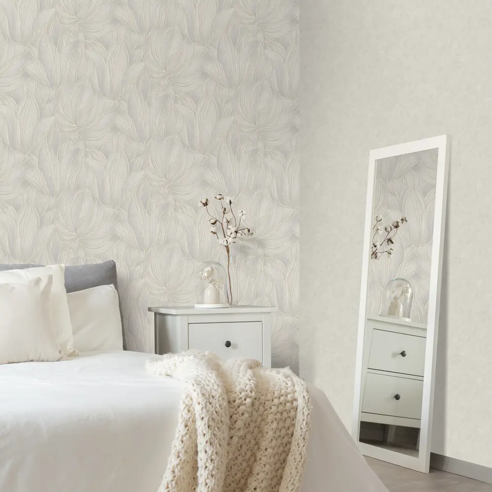 Обои флизелиновые Euro Decor Tulipe серые 1.06 м ED7119-24 88475947 STLM-2201381 - Вид №3