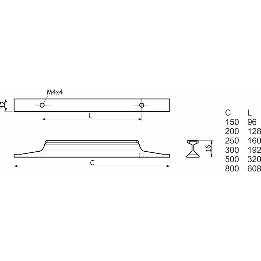 87684460 Ручка-скоба мебельная Stells-128 128 мм цвет черный STLM-1003707 Santreyd  - Вид №5