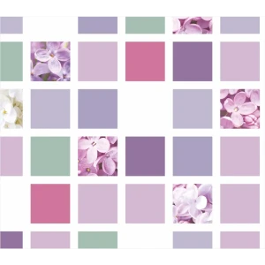 Листовая панель ПВХ 960x480x0.3 мм Мозаика сиреневая 0.46 м²