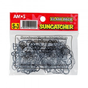 23861 Набор мини-основ для витражей 1 Сова, бульдог, пчела, мышка в сыре, пароход, машинка AMOS