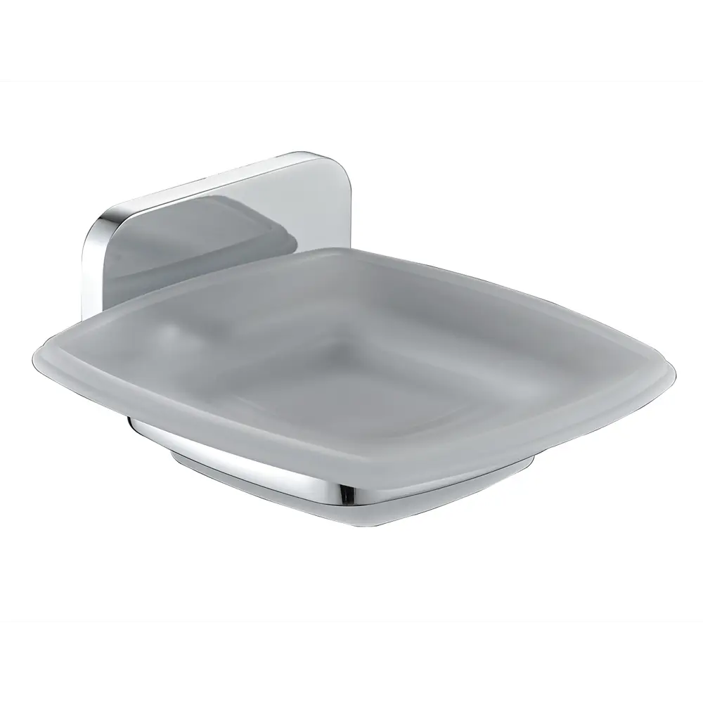 Мыльница подвесная «Kraft», стекло, цвет хром BRISSEN STLM-2202605 - Вид №1