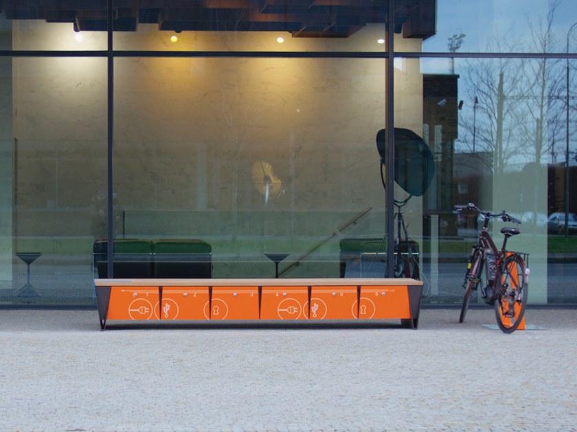 mmcité1 Скамья с USB-разъемом без спинки Blocq sun-id-1356249 - Вид №6