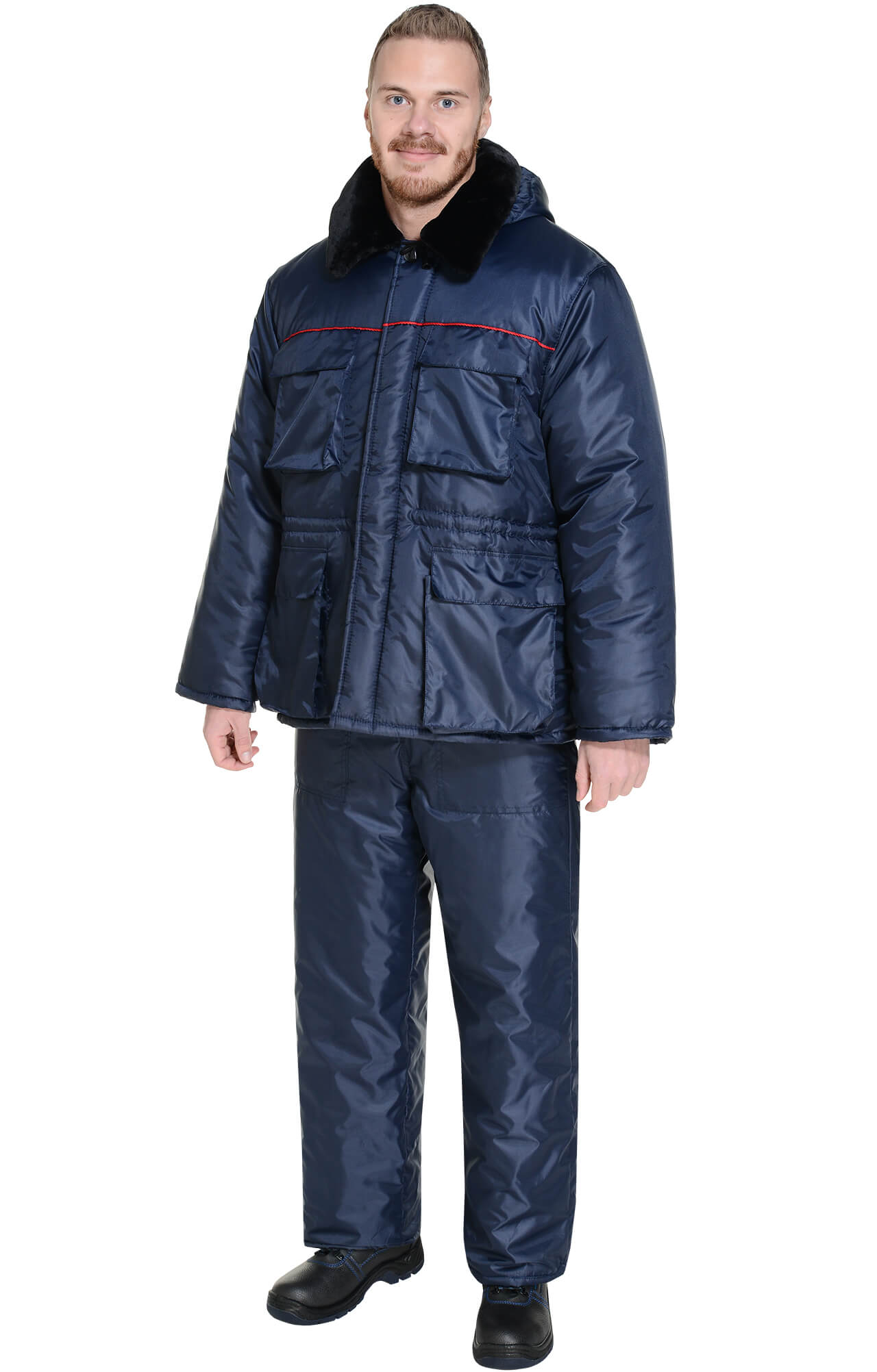 63737 Костюм "Эксперт-К" зимний ткань "Оксфорд" темно-синий  Зимняя спецодежда  размер 60-62/182-188  - Вид №15