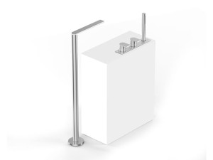 Набор для ванны с 4 отверстиями из нержавеющей стали с ручным душем