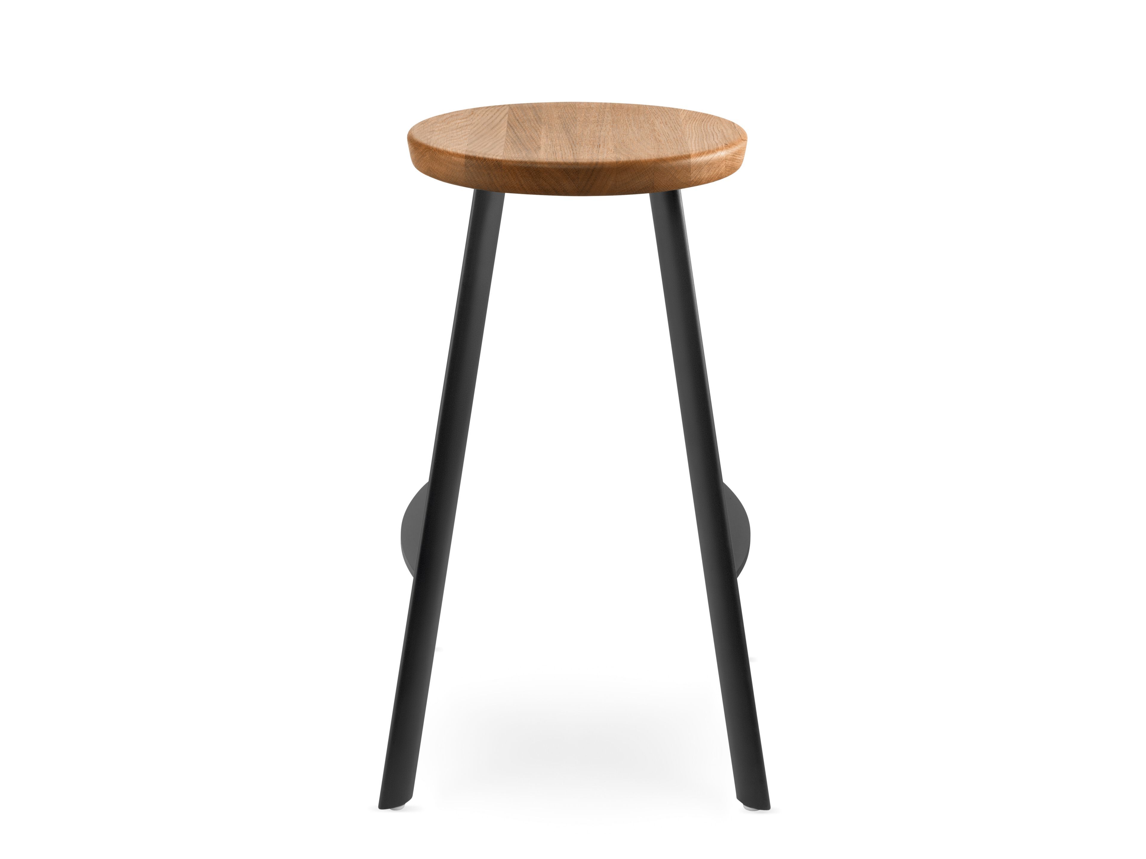 Стальной и деревянный табурет с подставкой для ног LD Seating Spot ARCH-00032561 - Вид №1