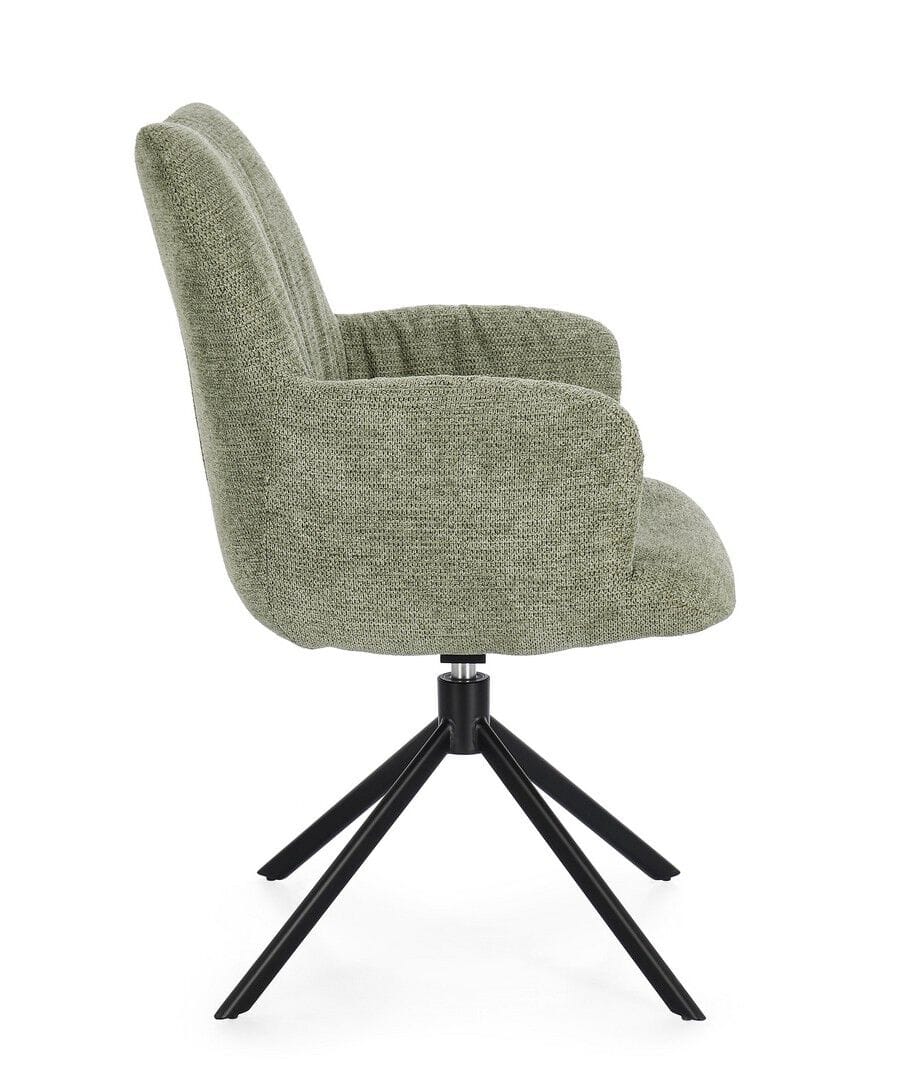 Тканевый поворотный стул с подлокотниками BIZZOTTO ALEXANDER ARCH-00028063 - Вид №14