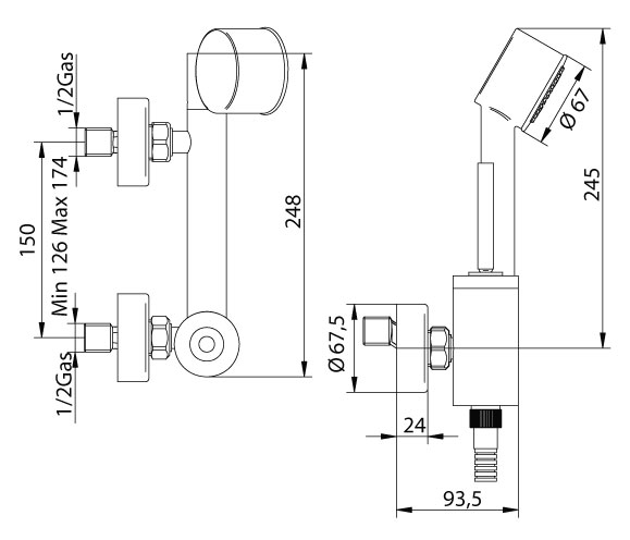 158320PN00-1 Смеситель Bandini Coco Santreyd - Вид №1