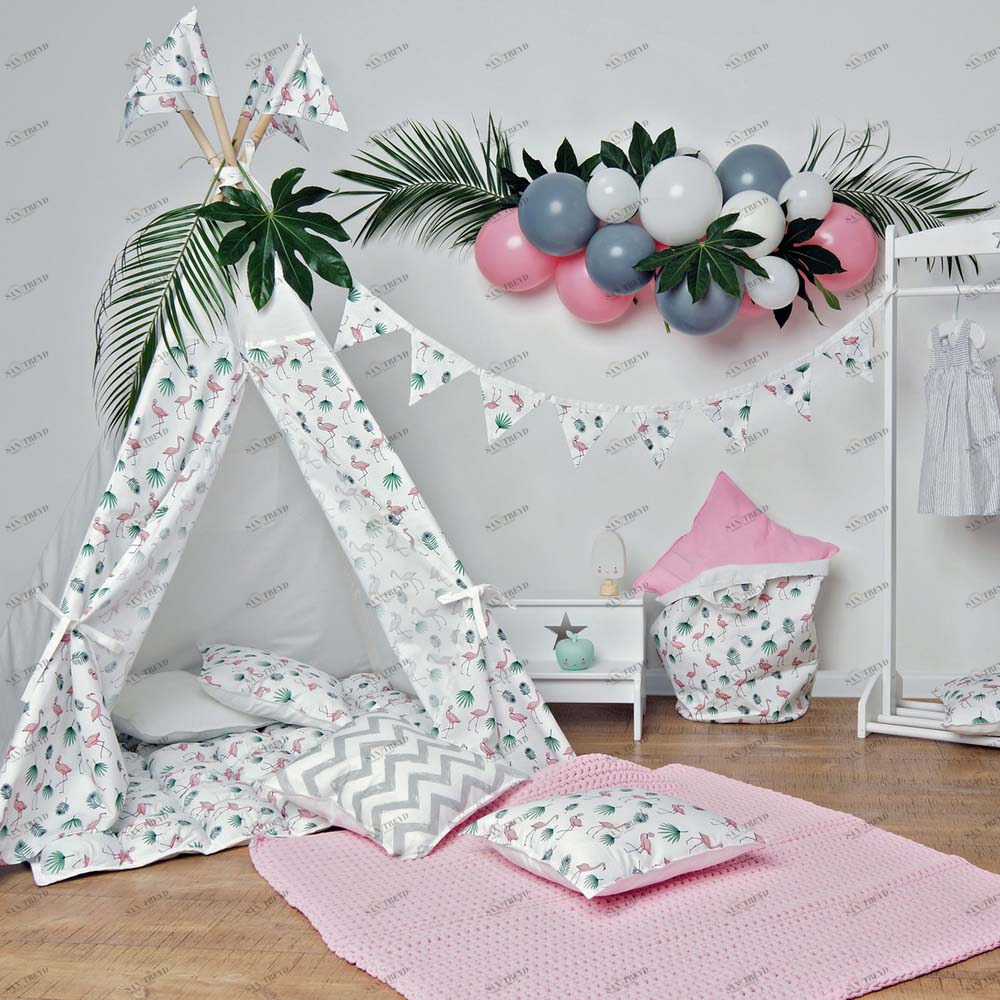 Вигвам для детей Flamingo VAMVIGVAM FLAMINGO 281894 Белый;розовый Santreyd 