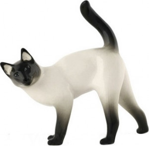 80372 Императорский фарфоровый завод Скульптура "Кошка сиамская" Фарфор твердый