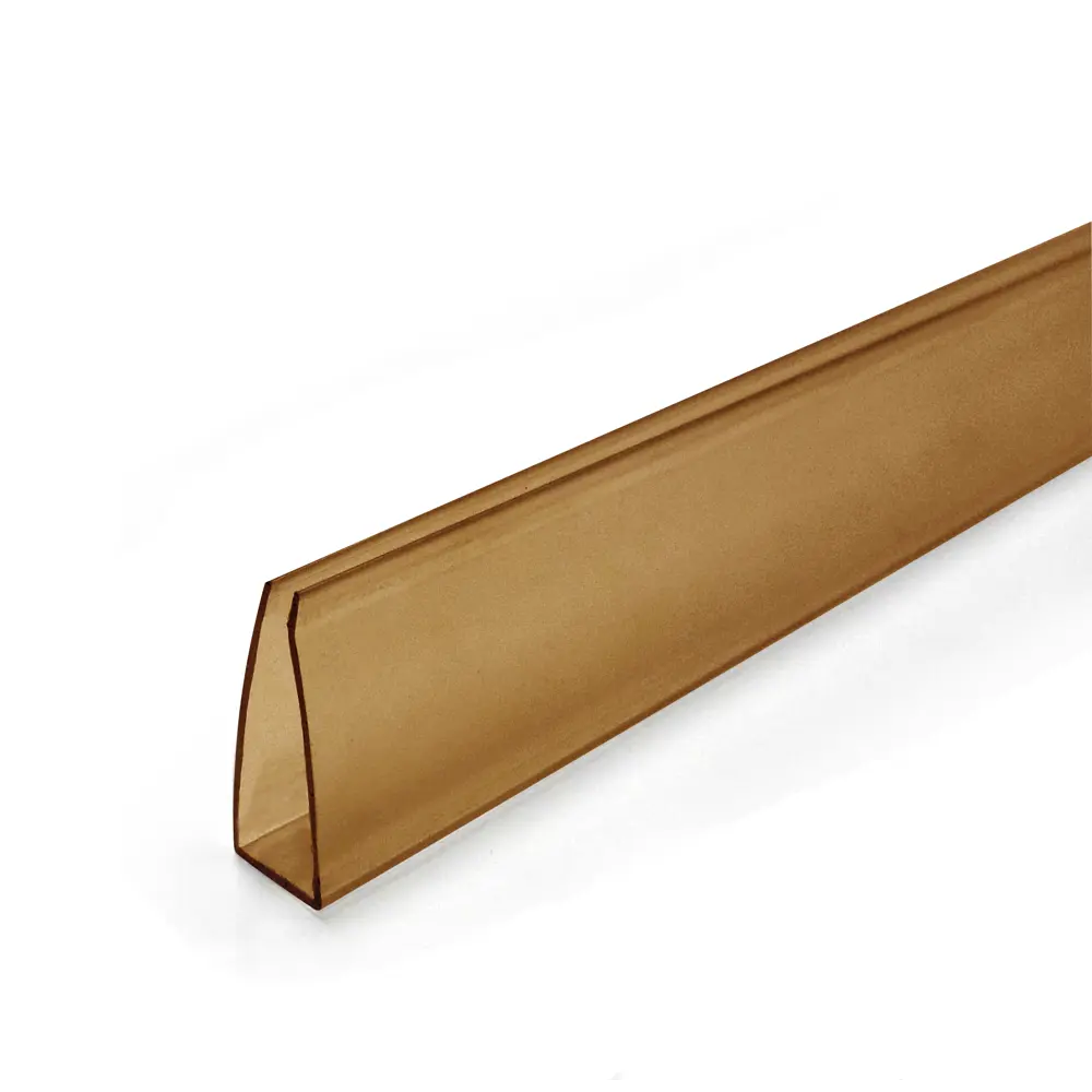 Профиль торцевой для поликарбоната Novattro 6 мм 2.1 м терракотовый Santreyd STLM-2147675