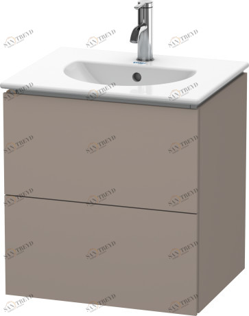 LC626004343 L-Cube Тумбочка подвесная Базальт матовый, декор Duravit