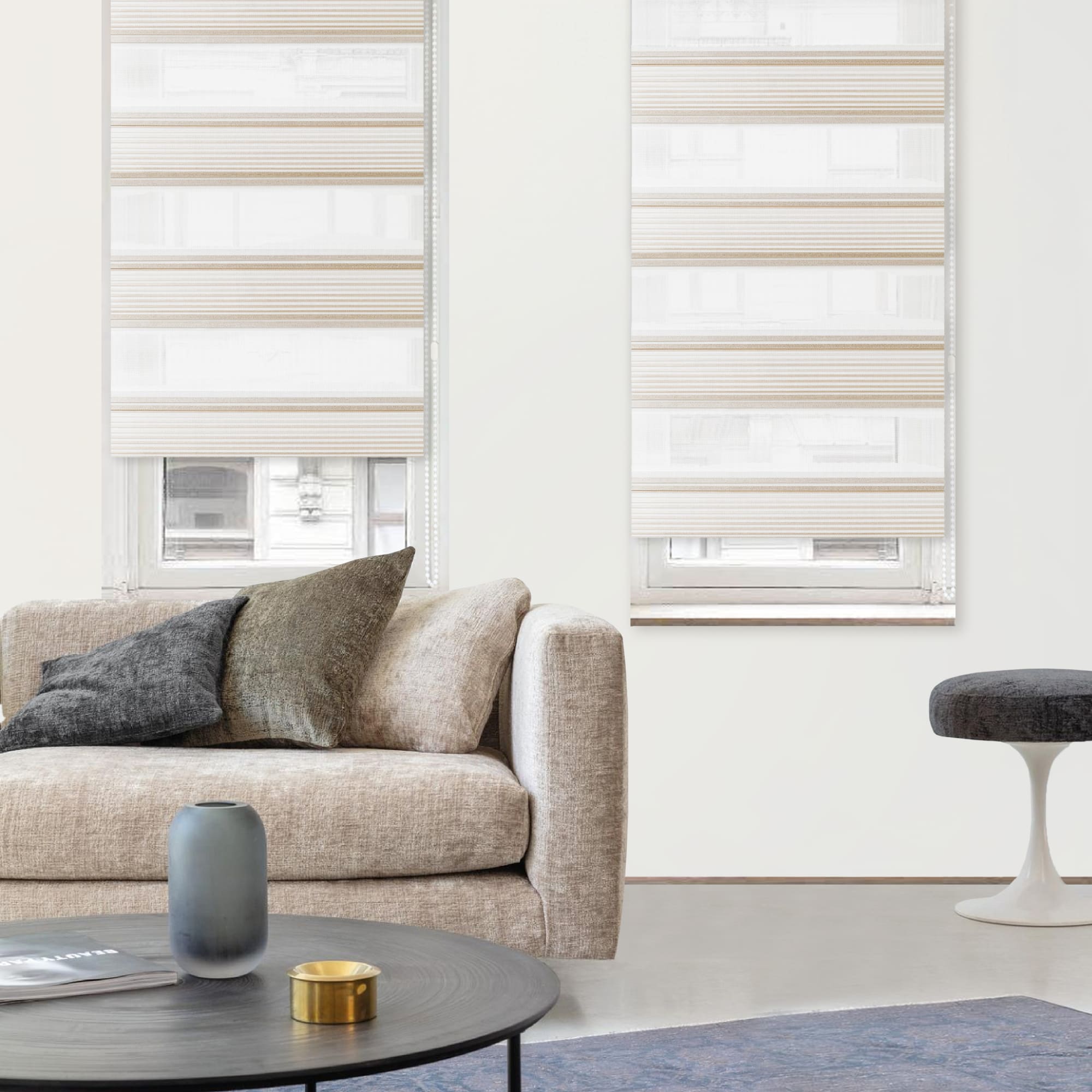 83503023 Штора рулонная день-ночь Miamoza Verona 70x160 см белая Santreyd  - Вид №2