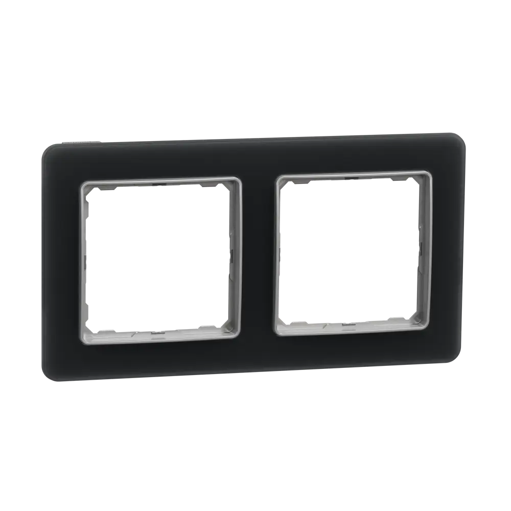 Рамка для розеток и выключателей Systeme Electric Sedna Design 2 поста, цвет дымчатое стекло STLM-2027118 - Вид №1