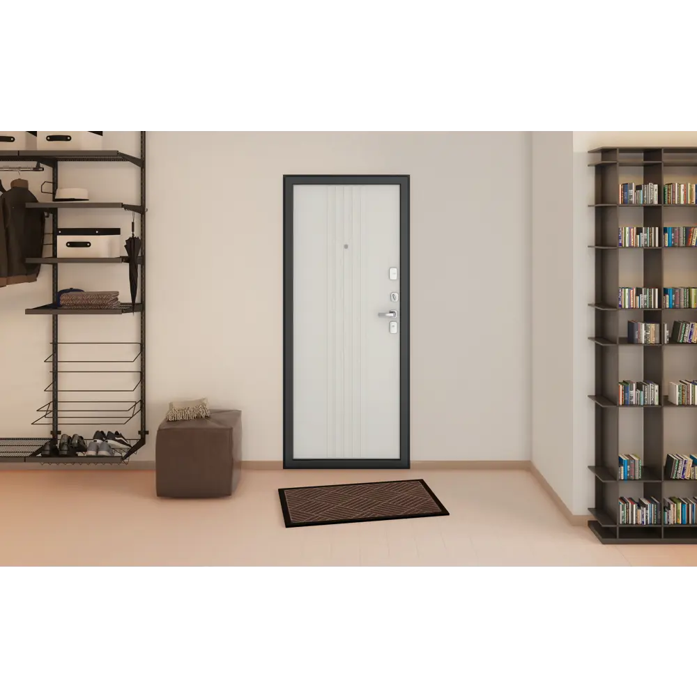 Дверь входная металлическая Премиум Лира 99x205 см левая белый DOORHAN STLM-2070708 - Вид №5