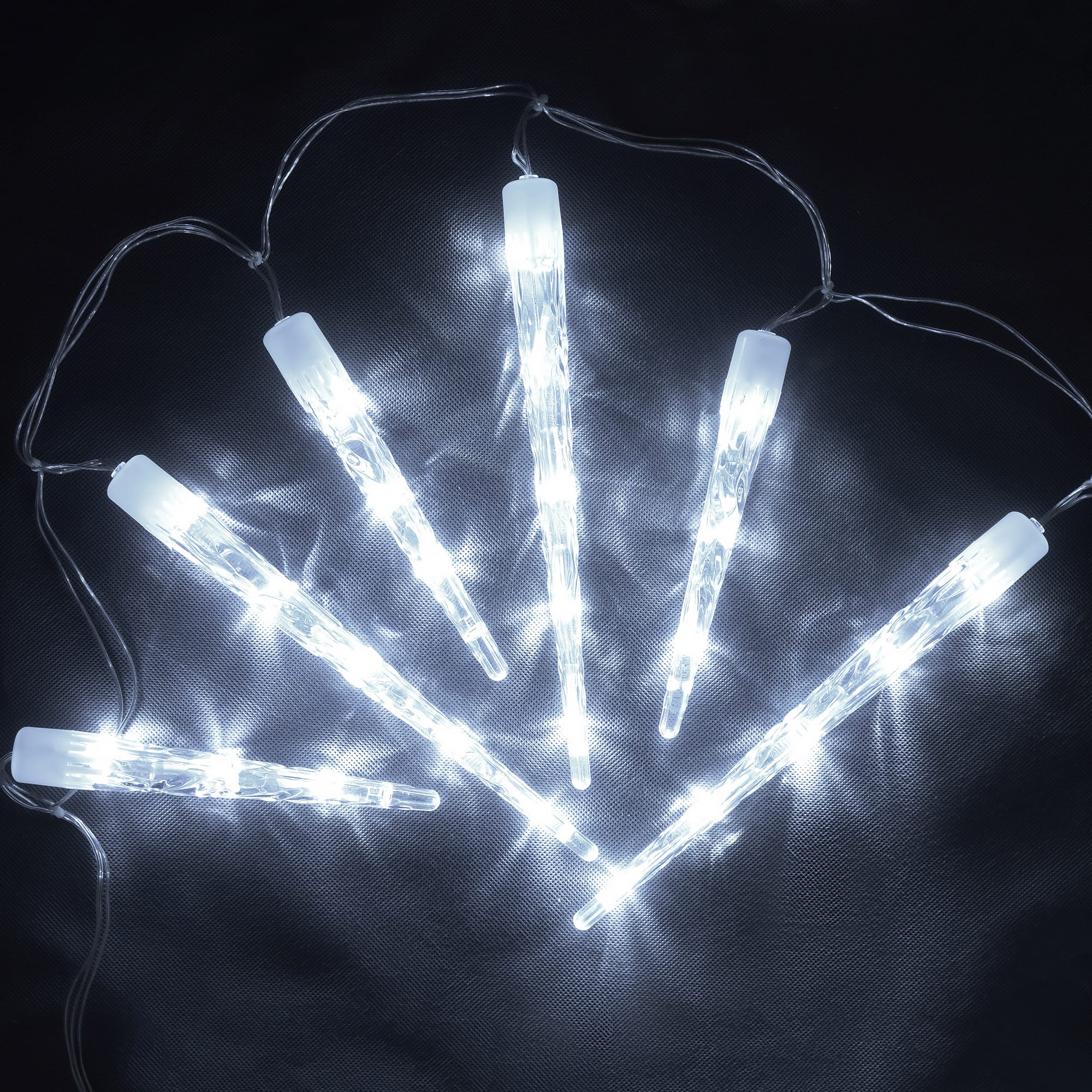 82341995 Электрогирлянда наружная нить «Сосульки» 2 м 40 LED холодный белый Santreyd 