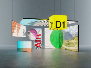 Яркий дисплей стенд