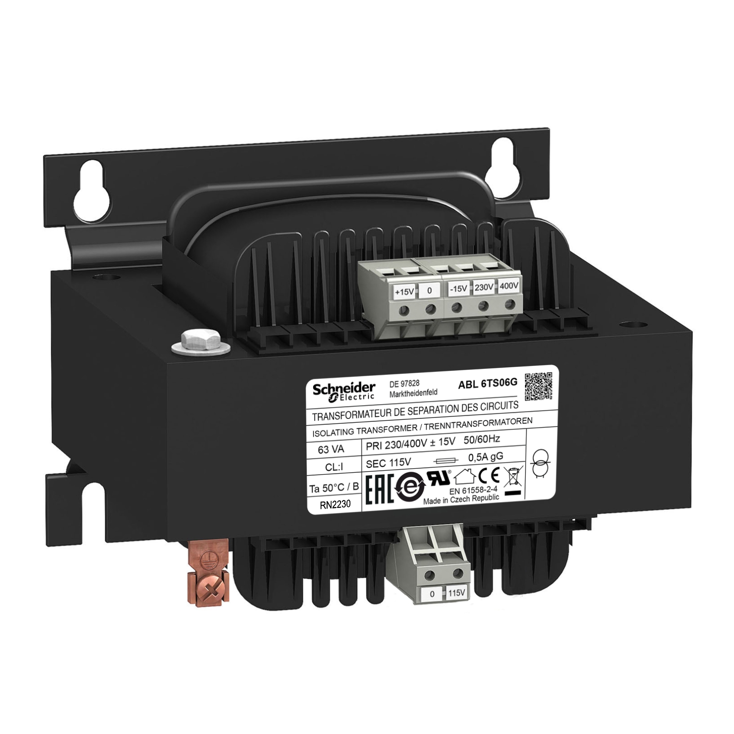 ABL6TS06G ТРАНСФОРМАТОР 230-400В 1X115В 63ВA Schneider Electric Блоки питания и тарансформаторы 