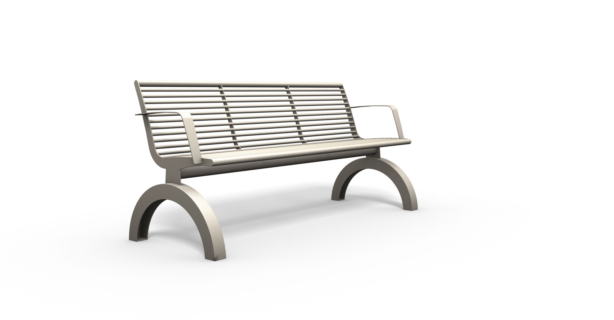 Скамья из нержавеющей стали с подлокотниками BENKERT BANKE Siardo ARCH-00050100 - Вид №1