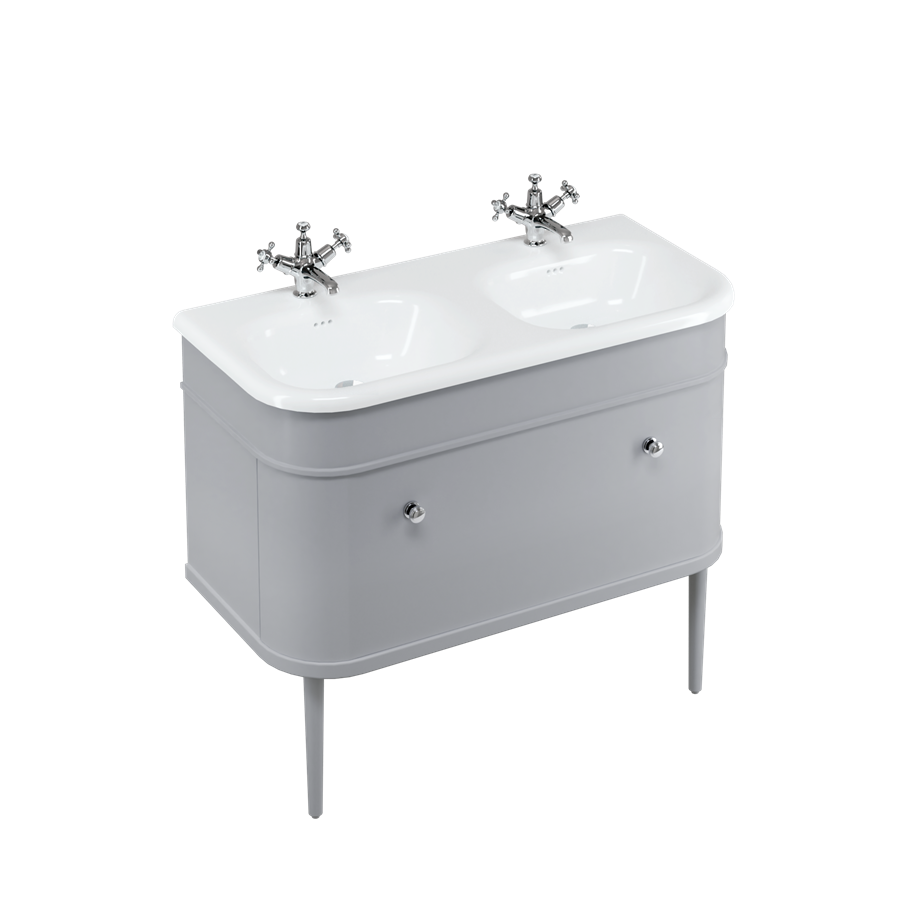 Burlington Chalfont Chalfont 1000мм Тумбочка с одним ящиком - Классический серый без ног (настенный) CH100G 