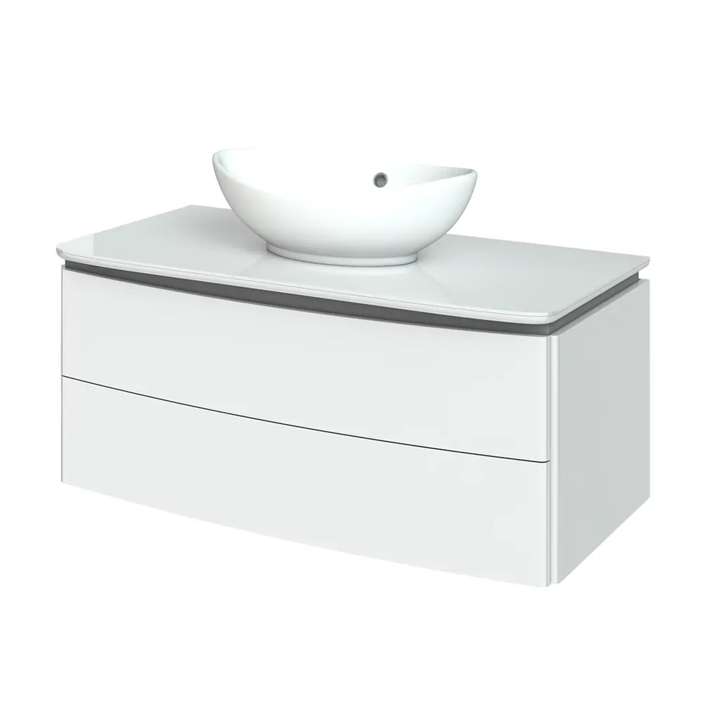 Тумба под раковину подвесная Vigo Cosmo 80 см цвет белый STLM-2170570 - Вид №1