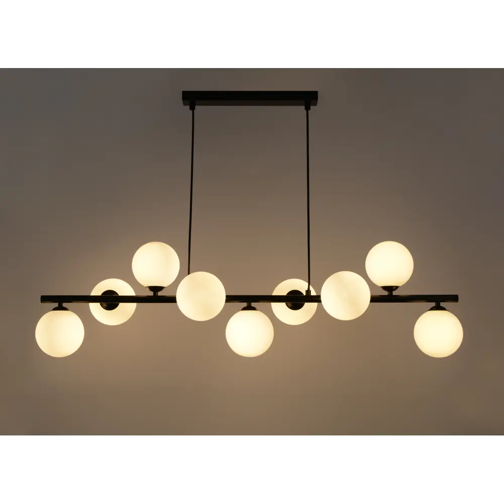 Люстра подвесная Galana 9 ламп 22 м² цвет черный/белый KREAFORTA STLM-2066986