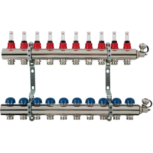 Коллекторная группа Uni-Fitt со встроенными расходомерами 1"х3/4" 10 выходов 440E4310