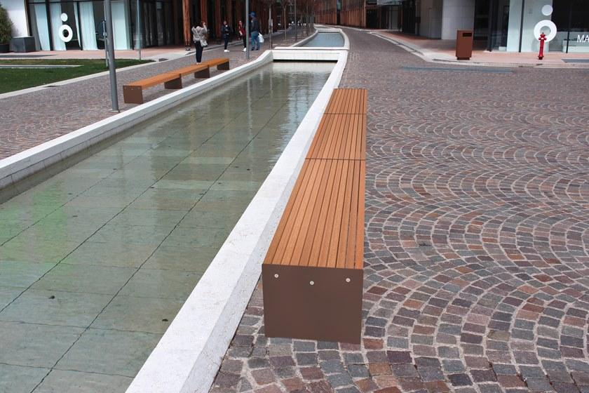 City Design Скамья из стали и дерева без спинки Lena Lena pw - Вид №2