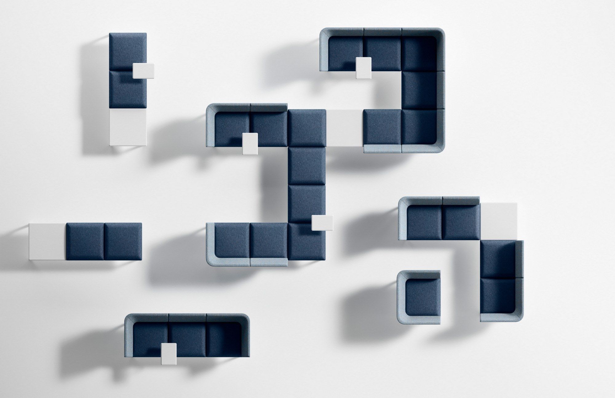 Модульная мягкая скамейка из ткани Las Mobili Divo ARCH-00096255 - Вид №2