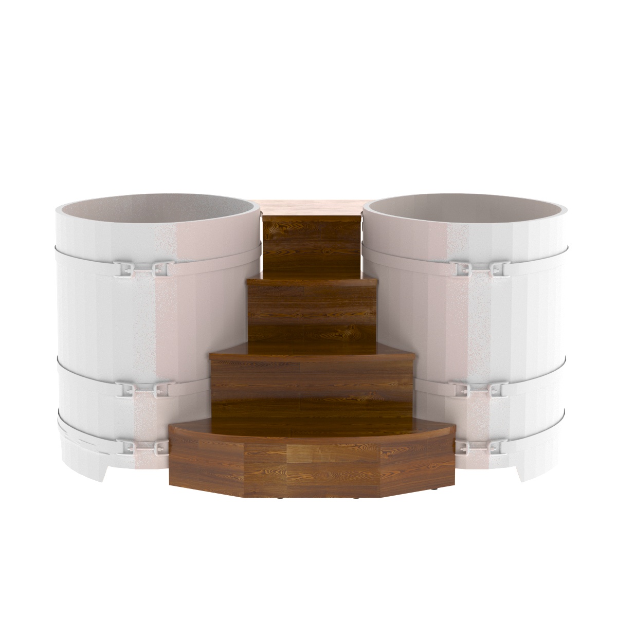 2337 Подиум на 2 купели 0,8х1,42 СЛ морёный Alyarus  - Вид №1