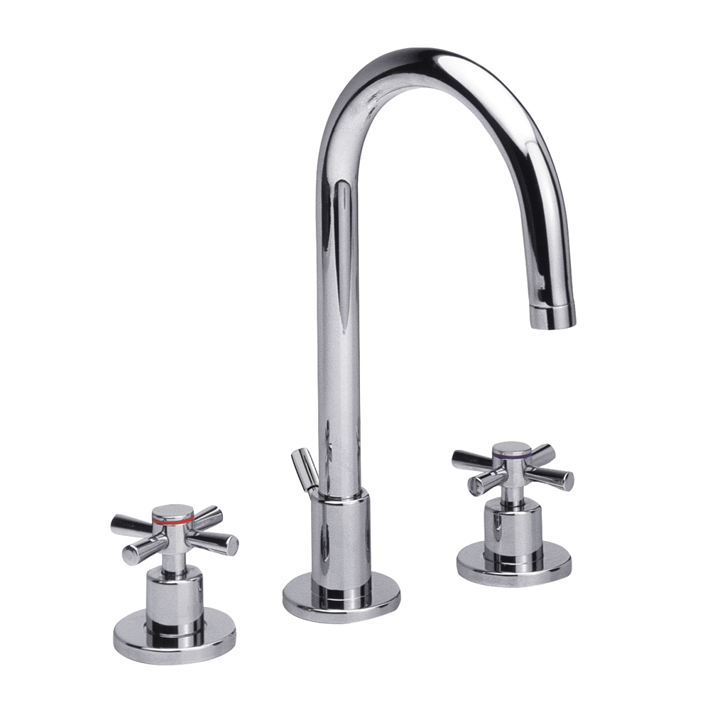 102105153  Смеситель для раковины скрытого монтажа Quadrille - управляемый Eca  - Вид №1